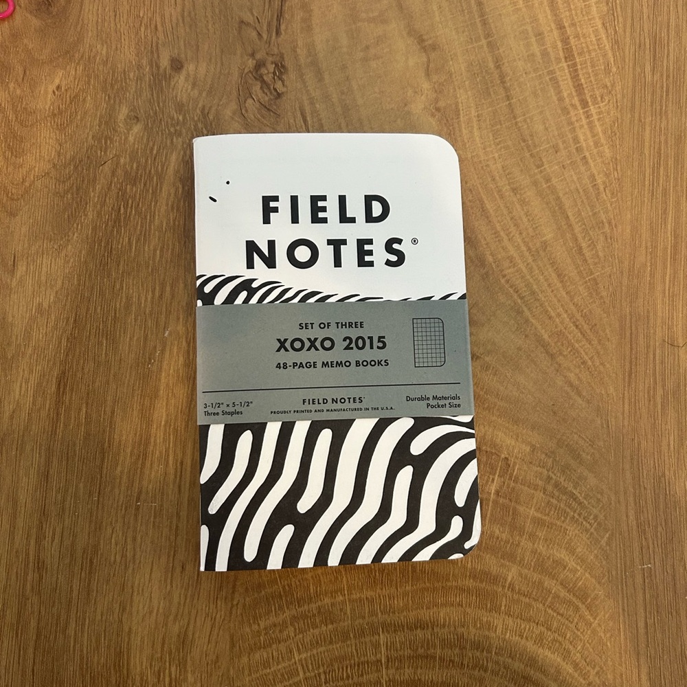 Limited edition XOXO Field Notes